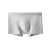 Processamento Personalizado Roupa Íntima Masculina Algodão Puro 10A Virilha Antibacteriana Respirável Boxer Estampado Atacado em Estoque OEM