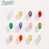 Cristal Incrustado Circonita Color Diamante de Garra Marquise Base Plateada Pulsera de Cuatro Garras Collar Diamante Cosido a Mano Accesorios de Joyería DIY