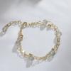 Pulsera de Cristal de Doble Capa Badu para Mujer, Versátil y de Alta Gama, Cristal de Fresa Piedra Lunar, Pulsera Joyería Flor de Durazno Amor Estable