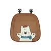 Bonito cojín para asiento de coche de cachorro, felpa de otoño e invierno, cálido, antideslizante, funda de asiento, cojín creativo de dibujos animados para asiento de coche