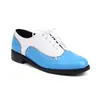 Sapatos Femininos Redondos Sexy Colorblock Moda Feminina Camada Única Cadarço Frontal Sapatos Baixos Salto Baixo Business Casual Sapatos Femininos