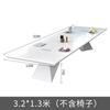 Mesa de conferencias pintada de blanco, mesa grande para reuniones, larga, moderna y sencilla, para oficina, mesa de negociación y silla combinadas.