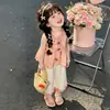 Conjunto de Verano 2026 para Niñas Nuevo Elegante y a la Moda Delgado sin Mangas Estilo Coreano Conjunto de Dos Piezas para Bebés