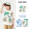 Camiseta de Manga Corta de Algodón Puro para Niños Europeos Ropa 2026 Nuevo Modelo Verano Delgado para Niños Pequeños