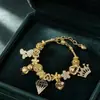 Pulsera Panjia: Pulsera DIY Popular con Corazón, Oso, Diamante Negro, Corona, Flor, Mariposa, Joyería de Moda y Única