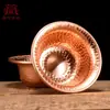 Buda Yuan Hui cuenco de suministro de agua de cobre rojo Guanyin Dios de la Riqueza taza de suministro de agua manual Lin grano Buda adoración frontal purificación de agua juego de siete cuencos