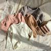 Camisetas de Primavera e Outono para Meninos e Meninas, Camisetas Térmicas Estilosas Infantis Tendência Estilo Coreano Bordadas com Desenhos