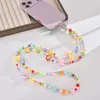 Colgante para Teléfono con Cadena de Manzana de Acrílico Hecha a Mano con Cuentas de Dopamina, Correa Larga para Teléfono, Regalo Pequeño