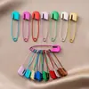 Broche de Acero Inoxidable Colorido Electroplateado UV Pin de Seguridad para Babero de Bebé Cabeza de Pan Pin Sujetador para Ropa