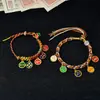 Cuerda de Mano para Thangka Tejida a Mano, Pulsera de Cuerda Colorida, Se Puede Colgar en Thangka Cuerda de Mano de Hilo de Algodón Enrollado a Mano, Cuerda de Mano de Reencarnación de Xizang