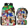 Mochila Escolar Transfronteriza Niña Sónica Dibujos Animados Bolsa Infantil Mochila Escolar para Niño Mochila de Jardín de Infancia Traje