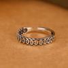 Anillo de Moneda de Plata Esterlina S925 Simple con Personalidad One Deer Temperamento Versátil Hombres y Mujeres No Selecciona Personas Anillo Abierto para Pareja