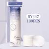 Algodón cosmético tipo sándwich LMLTOP, redondo, inglés, transfronterizo, de doble cara, desmaquillante de doble efecto, algodón agradable para la piel, SY446