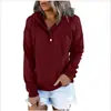 Moda Femenina Europea y Americana 2021 Estación Independiente de Amazon Sudadera Casual Holgada de Manga Larga con Capucha y Bolsillo con Cordón