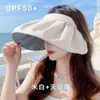 Boné de sol com proteção UPF50 feminino de verão anti-ultravioleta com topo aberto boné de sol de verão versátil com cobertura facial chapéu de sol