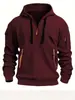 Sudadera con capucha para hombre TEMO de primavera y otoño, con cremallera y múltiples bolsillos, chaqueta deportiva casual para hombre
