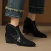 Botines Retro de Animal Print Cortos para Mujer Otoño/Invierno 2026 Tacón Bajo Suela Suave Resistentes al Desgaste Cómodos Felpa Adicional Cálidos Moda