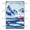 Letrero de Lata Decorativo de Paisajes de Viajes Retro Europeos y Americanos Transfronterizos, Letreros Metálicos de Monumentos de Ciudades Antiguas Famosas de Varios Países
