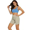 Shorts casuales de algodón y lino para mujer, de tiro alto con bolsillos, shorts de verano transpirables de corte holgado para casa, pantalones rectos adelgazantes