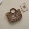 2026 Novo Estilo Cesta de Legumes Trançada Bolsa de Mão, Grande Capacidade Vazada Moda Bolsa Feminina, Linda Bolsa Trançada para Férias