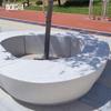 Banco de paisaje de hormigón transparente para exteriores con forma especial, silla de cemento transparente, banco, panel de pared de hormigón luminoso de agua clara