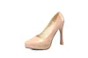Sapatos femininos simples de bico fino estilo britânico para primavera e outono, de boca rasa, camada única, plataforma d'água, salto agulha, sapatos para balada 40-43 tamanho grande, sapatos de comércio exterior