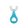 Cepillo de Dientes Infantil en Forma de U para Bebés y Niños de 2-6-12 Años, Cepillo de Silicona Suave para Limpieza Bucal y Cepillado