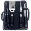 Bolsa Portátil de Tecido Oxford Conjunto de Grelha com Cabo de Aço Inoxidável 410 Ferramentas para Churrasco Garfo Espátula Pegador Escova de Limpeza Escova para Grelha