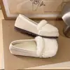 Sapatos Bean Bean Sapatos de Algodão Femininos Tamanho Plus Size Gordos Sola Macia Sapatos Peludos Roupa Externa Pés de Inverno Mais Veludo Novo Estilo Pés Não Cansados Largos Pequeno Estilo Chanel