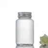 Botella Cápsula de Vidrio Transparente 50ml Botella para Medicamentos 100ml de Grado Alimenticio Boca Ancha Botella para Cordyceps Producto para la Salud Vidrio de Sodio y Calcio