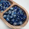Contas Redondas de Vidro Florais Rachadas com Gelo Transparente, Contas de Vidro, Contas Soltas, Materiais para Miçangas Artesanais DIY, Acessórios para Joias de Pulseira Venda por Atacado