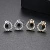 Aretes de botón circulares Jinse cobre incrustado circonita aretes huecos estilo coreano simple corazón de durazno anillo de amor joyería de oreja fábrica femenino