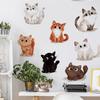 Pegatinas de Pared de Gato Mascota Lindas Transfronterizas para Dormitorio Sala de Estar Puerta de Armario Decoración del Hogar Calcomanías de Arte Autoadhesivas Pvc
