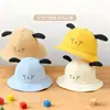 Gorro de Algodón Puro para Bebé Primavera y Otoño Nuevo Lindo Súper Lindo Perro Sombrero de Pescador Protección Solar para Niños Sombrero de Cubo para Bebé