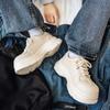 Sapatos Derby Americanos Estilo Britânico com Biqueira Larga Masculinos Casuais Sola Grossa Aumentadores de Altura Nicho Sapatos de Couro Tendência Masculina Personalizados Sapatos Masculinos