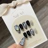 Diablo Manchado Preto Spice Girl Vento Frio Arrastar Armadura De Mão De Amêndoa Nail Art De Mão Vestindo Armadura Produtos Acabados Fábrica