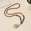 Collar de Xizang Más Vendido Versátil para Hombres y Mujeres Estilo Étnico Vintage Cadena de Lana Accesorios para Ropa Larga de Algodón y Lino Viaje de Madera