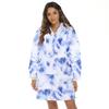 Comércio exterior pijamas com capuz casual roupas para casa grama verde manga comprida com capuz bolso TV cobertor YY0011