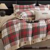 Conjunto de Cuatro Piezas de Polar Térmico Volcán de Nueva Generación 100% Algodón Otoño e Invierno Funda de Edredón Térmica con Diseño de Botones Ropa de Cama 100% Algodón
