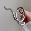 Novo Presilha de Cabelo Grande de Liga Metálica em Forma de Laço, Presilha Simples e Sofisticada, Elegante e Personalizada com Mordedor na Parte de Trás da Cabeça