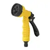 Pistola de riego de flores de alta presión de siete funciones transfronteriza, pistola rociadora de jardín portátil para el hogar, aspersor de jardinería para exteriores, pistola de agua para lavado de autos