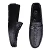 Mocasines de Otoño de Alta Gama para Hombre, Estilo Moderno, Transpirables, Antideslizantes, Mocasines de Cuero Genuino para Hombre, Suela Suave, Superficie Suave, Zapatos Casuales