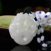  Afganistán Jade Blanco doble colgante para hombre y mujer hebilla de seguridad de jade artesanías de jade Jade de sudor 7