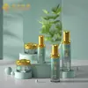 Botella de Vidrio Cosmético 100ml Botella con Dispensador de Loción Electroplateado Tapa de Pétalo Botella Dosificadora de Crema Botella para Set de Productos para el Cuidado de la Piel