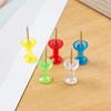 Yiwu cor transparente criação de nail art em forma de I tachinhas de cortiça de plástico tachinhas pregos de pressão alfinetes de pressão