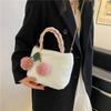 Bolso de Peluche Cherry Girl para Mujer 2026 Primavera/Verano Nuevo de Moda Elegante de Piel con Cadena Bolso Cruzado tipo Cubo