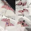 Verão Branco Toenail Patch Foot Nail Patch Foot Nail Patch Foot Wear Unha Mão Unha Nail Patch Produto Acabado