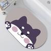 Alfombrilla absorbente de diatomeas para baño, alfombrilla antideslizante para puerta de baño, alfombrilla para inodoro