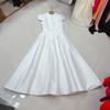 Vestido Nanyou Estilo Hepburn Europeo y Americano Francés Cuello Cintura Adelgazante Adelgazante Dobladillo Grande