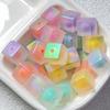 Cuentas de fieltro lacado de goma de alta calidad con baño de color UV, hechas a mano, con cuentas acrílicas de gran agujero, accesorios para cadena de teléfono móvil DIY